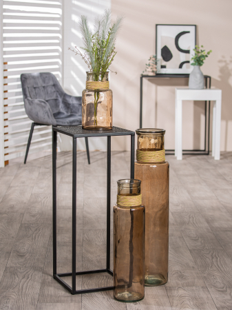 Vaze si boluri - Vaza Jawa, sticla, maro, 28x15 cm