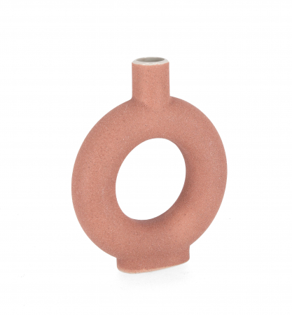 Vaze si boluri - Vaza LYTIR, Roz, Compozit, 19x5x23 cm