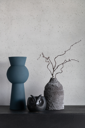 Vaze si boluri - Vaza, Metal, Gri, 17x17x25