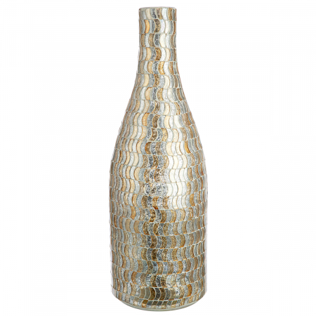 Vaze si boluri - Vaza, Sanga, grafica, Sticla, auriu, argintiu, PU 2, H. 37 cm, D. 13 cm