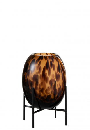 Vaze si boluri - Vaza, Sticla, Maro, 12x12x22