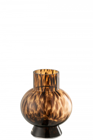 Vaze si boluri - Vaza, Sticla, Maro, 17x17x21.5