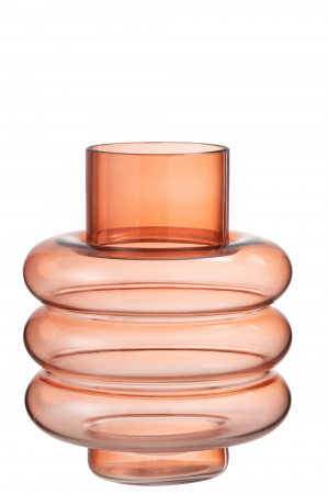 Vaze si boluri - Vaza, Sticla, Portocaliu, 17x17x22.5