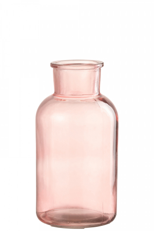 Vaze si boluri - Vaza, Sticla, Roz, 10x10x20