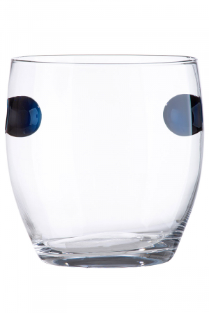 Vaze si boluri - Vaza/Suport lumanare Kuno, Sticla, Transparent/Albastru, 23x23 cm