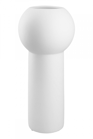 Vaze si boluri - Vaza Tradium, Ceramica, Alb, 42x18.5 cm