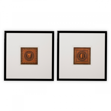 Tablouri - Vaze antice tipărite de Sir William Hamilton set de 2, Dims: W. 59 | D. 3 | H. 59 | per frame (CM)