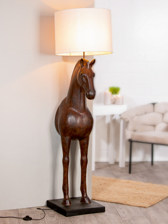 Lampadare - Lampadar cal Caballo, compozit, maro, 44x160.5x44 cm