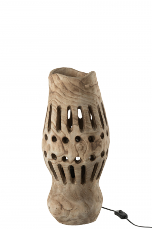 Veioze - Veioza Valerie, Lemn, Natural, 24x24x49 cm