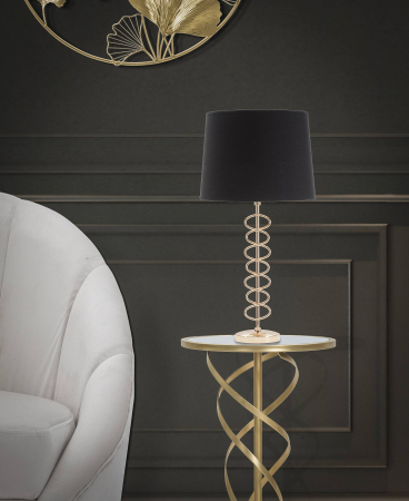 Veioze - Veioza X, metal, Auriu/Negru, 61,5x30x30 cm