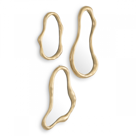 Oglinzi - Viterbo, set de 3 oglinzi cu finisaj auriu