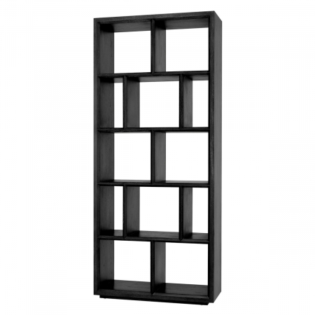 Bufete si dulapuri - Vitrina, Marguesa S, furnir din stejar, gri cărbune, Dims: W. 100 | D. 40 | H. 230 (CM)