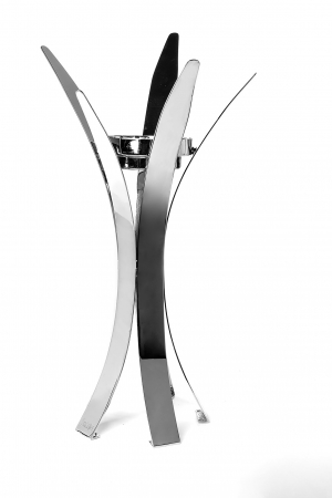 Suporturi lumanari - VIVAS, Suport lumânare, nichel, h.54, d.28 cm