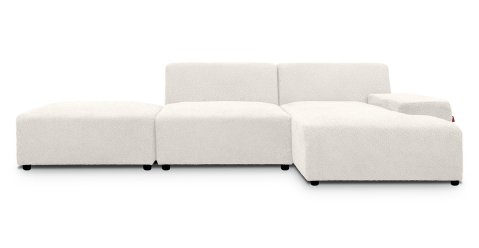 Canapele - Zen canapea fixa de 2 locuri si taburet - sezlong stanga