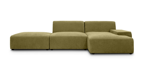 Canapele - Zen canapea fixa de 2 locuri si taburet - sezlong stanga