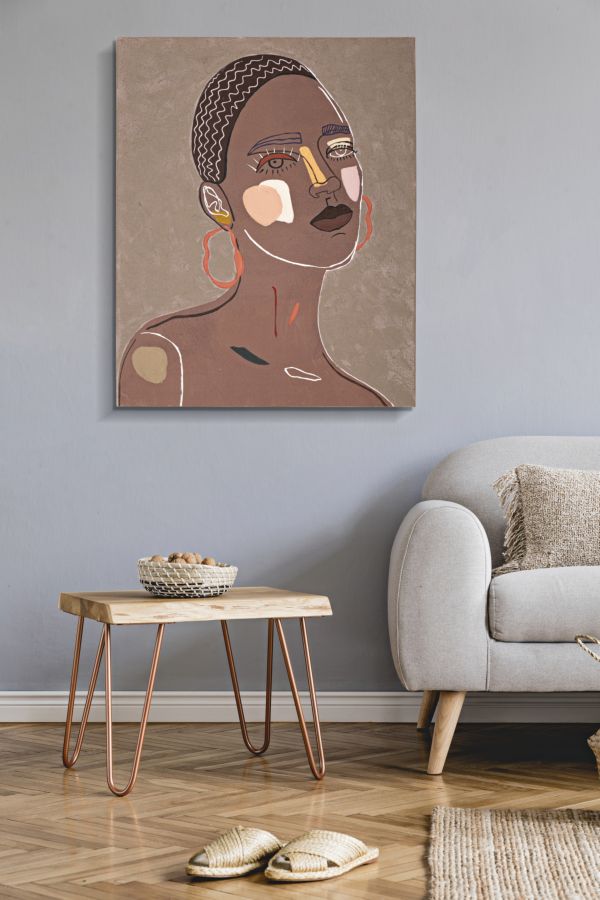 Tablou TRIBAL -A-, Maro, Lemn/Canvas, 100x80x2.8 cm [4]