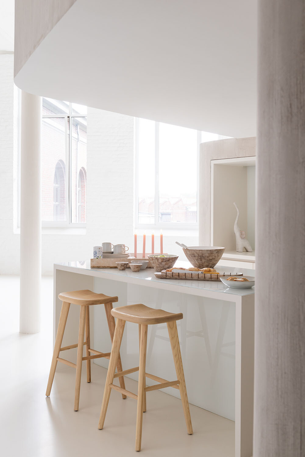 Bol, lemn de mango, Alb M [3]