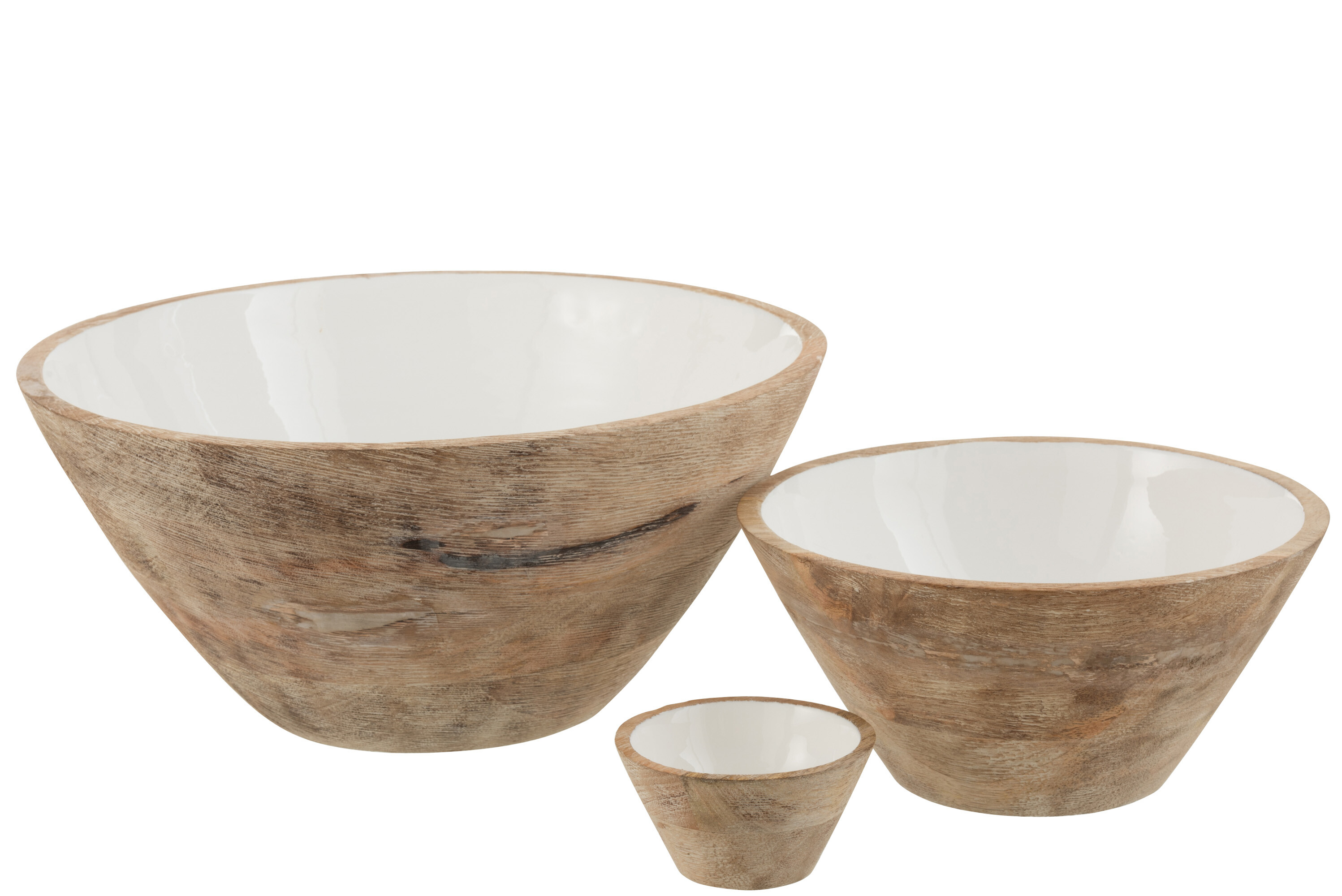 Bol, lemn de mango, Alb L [3]