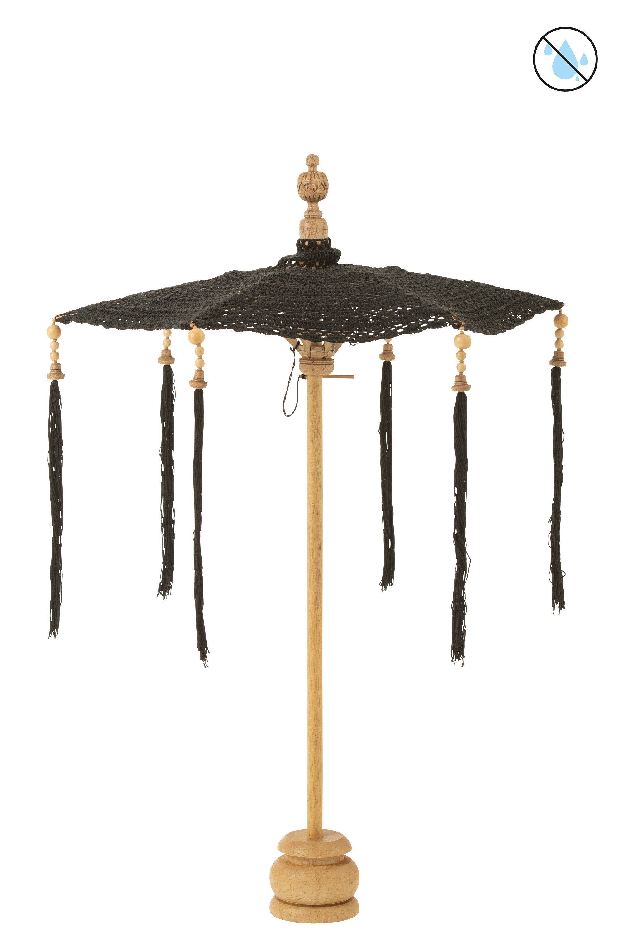 Umbrele de soare, foișoare și pergole - Umbrela decorativa, Textil, Negru, 94x53x53