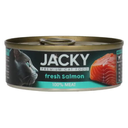 Hrana umeda pisici - Jacky hrana umeda pentru pisici cu somon – 85g