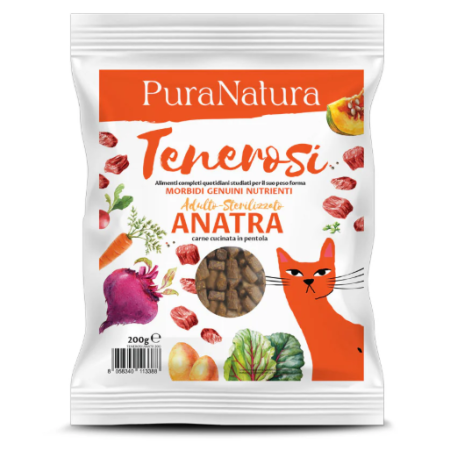 Hrana pisici - Tenerosi – Hrana completa pentru pisici, bucatele moi cu rata proaspata, fara cereale