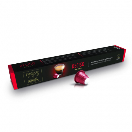Capsule si monodoze - Caffitaly Deciso compatibile Nespresso, 10 capsule, 55 gr