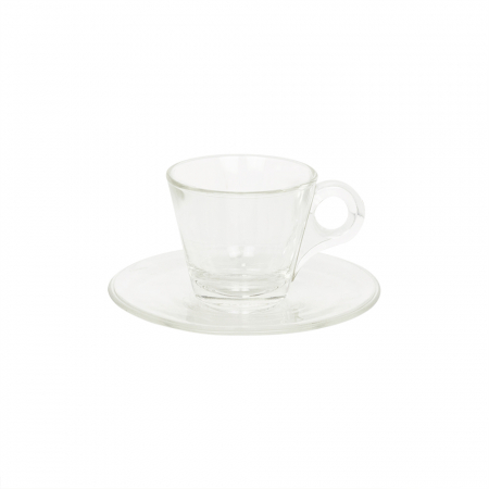 Cesti, lingurite si accesorii - Cerve Ceasca + Farfurie Sticla 80 ml 6 buc/set