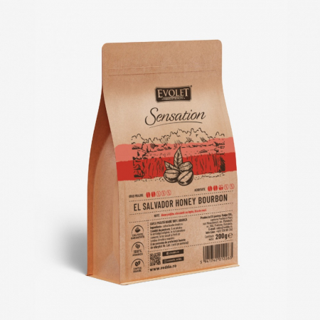 Ceai Plic - Evolet Cafea Origini El Salvador Honey Bourbon EVOLET Cafea Boabe 200g Arabica 100%