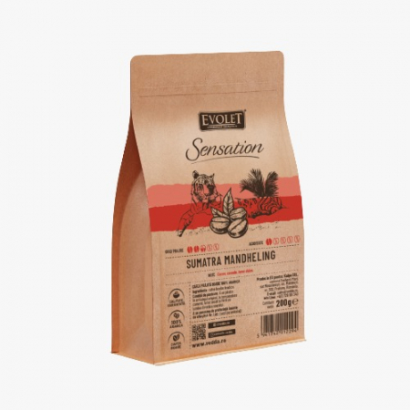 Ceai Plic - Evolet Cafea Origini Sumatra Mandheling EVOLET Cafea Boabe 200g Arabica 100%
