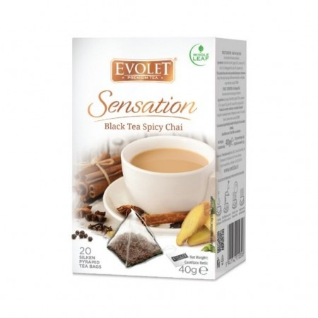 Ceai Plic - Evolet Ceai Piramida Black Tea Spicy Chai 20 plicuri piramida 40g