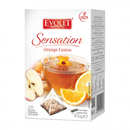Ceai Plic - Evolet Ceai Piramida Orange Fusion 20 plicuri piramida 45g