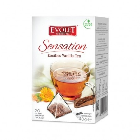 Ceai Plic - Evolet Ceai Piramida Rooibos Vanilla 20 plicuri piramida 40g