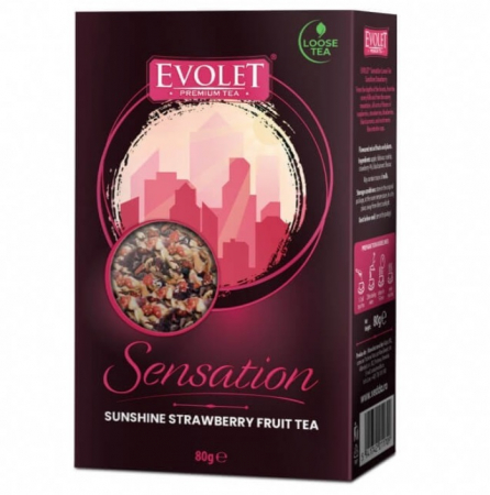Ceai Vrac - EVOLET Premium Sensation Ceai Vrac Capsune (Sunshine Strawberry) 80gr
