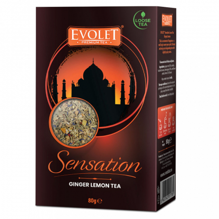 Ceai Vrac - EVOLET Premium Sensation Ceai Vrac Ghimbir si Lamaie (Ginger Lemon) 80gr