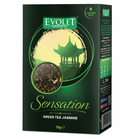 Ceai Vrac - EVOLET Premium Sensation Ceai Vrac Verde Iasomie (Greeen Tea Jasmin) 70gr