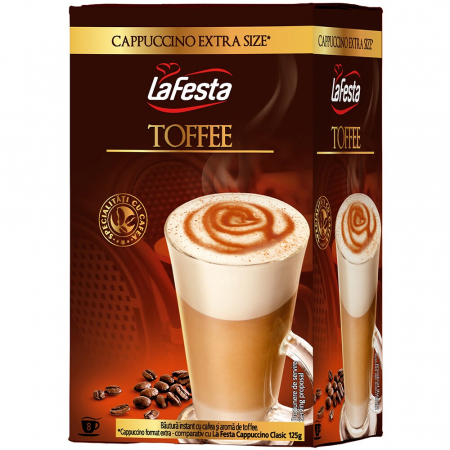 Cappuccino si alte bauturi - La Festa Cappuccino Extra Size Toffee 176g