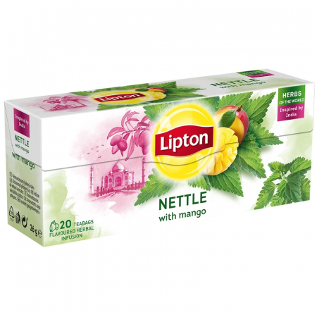Ceai Plic - LIPTON Mango si Urzica, ceai, verde, 20 pliculete