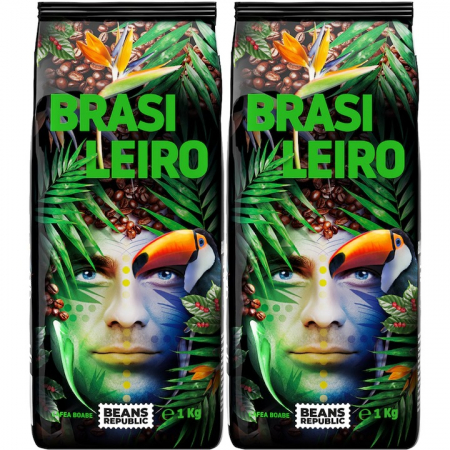 Cafea Boabe - Pachet 2x BEANS REPUBLIC Brasileiro cafea boabe 1 kg
