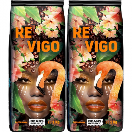 Cafea Boabe - Pachet 2x BEANS REPUBLIC Revigo cafea boabe 1 kg