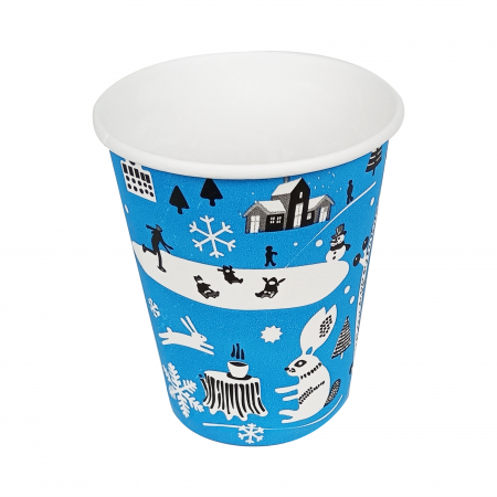 Consumabile - Pahar Carton Winter/Iarna 8 oz (250 ml) 100 buc/set