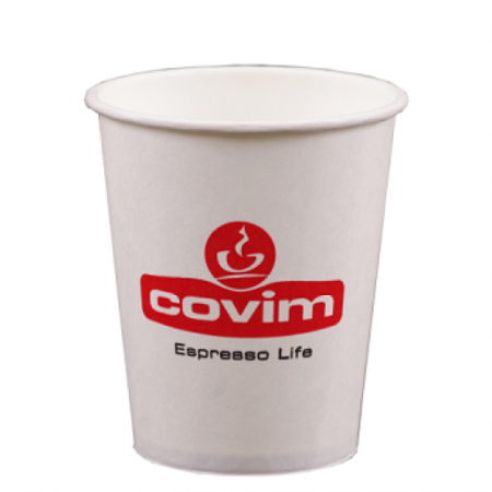 Pahare Palete Capace - Pahare carton Covim albe 6 oz 150 ml, 100 buc