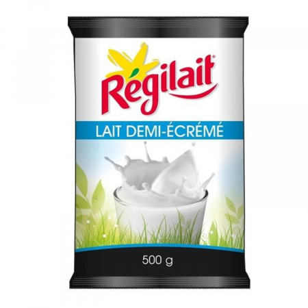 Lapte, topping si inalbitor cafea - Regilait lapte 100% granulat semi-degresat (500 gr)