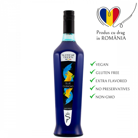 Sirop Frappe Topping - Sirop Supreme Drops Blue Curacao ( Blue Curacao ) 1L