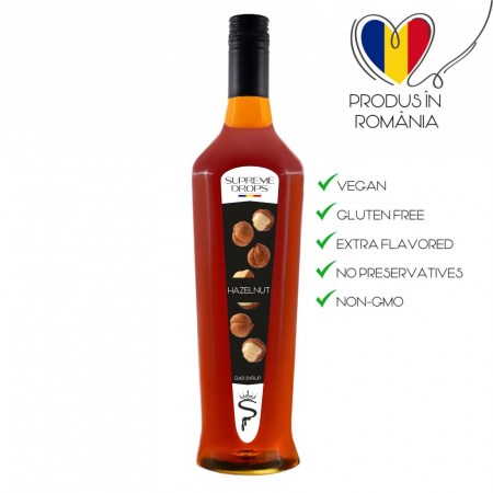 Sirop Frappe Topping - Sirop Supreme Drops Hazelnut  ( Alune ) 1L