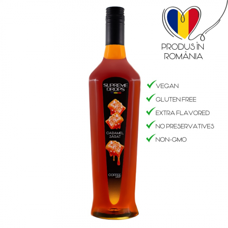 Sirop Frappe Topping - Sirop Supreme Drops Salted Daramel ( Caramel Sarat ) 1L