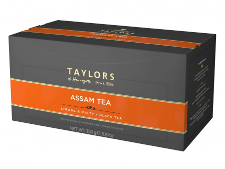 Ceai Vrac - Taylors Ceai Negru Assam, 100 pliculete ambalate individual, 250 gr.