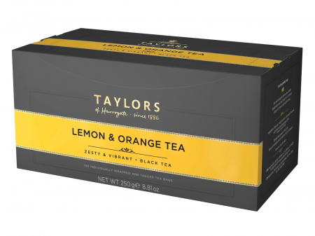 Ceai Plic - Taylors Ceai Negru cu Lamaie si Portocala, 100 pliculete ambalate individual, 250 gr.