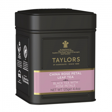 Ceai Vrac - Taylors Ceai Negru cu Petale de Trandafir, Cutie Metalica, Frunze, 125 gr.