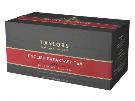 Ceai Plic - Taylors Ceai Negru English Breakfast, 100 pliculete ambalate individual, 250 gr.