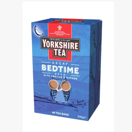 Ceai Plic - Taylors Ceai Negru Yorkshire Decafeinizat Bedtime Brew, 40 pliculete neambalate individual, 100 gr.
